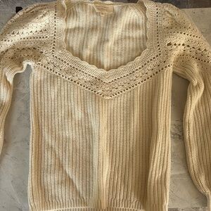 Sezane knit cream sweater